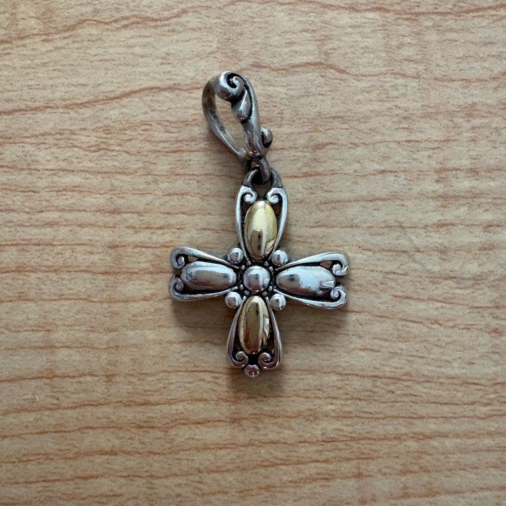 Elegant Silver and Gold Cross Pendant